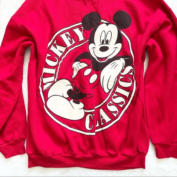 DISNEY Vintage 80’s Classic Mickey Mouse Crewneck Sweatshirt Size XL Theme Park - Picture 3 of 10